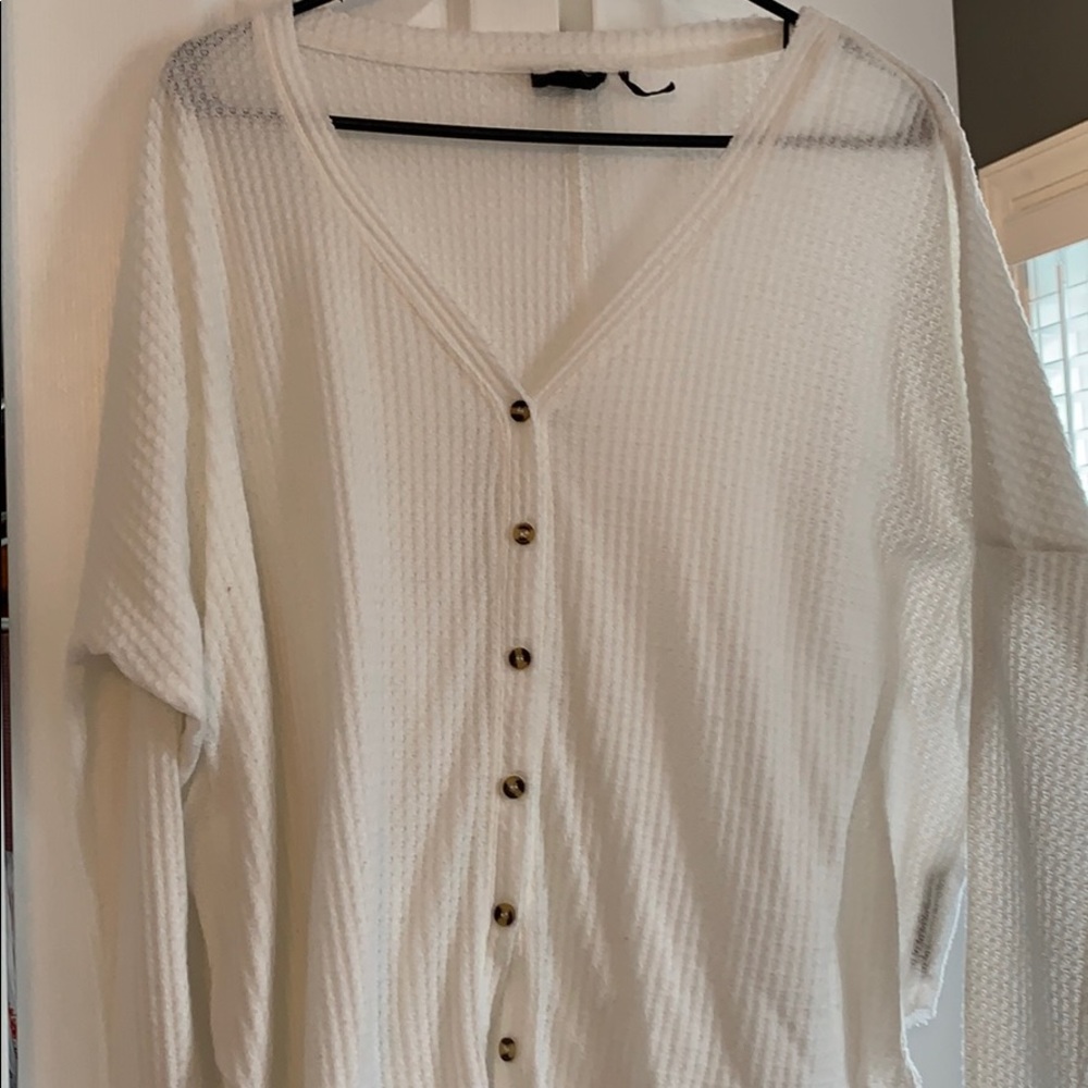 White thermal long sleeve